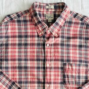 J Crew Indian Madras Button Down Casual Long Sleeve Shirt